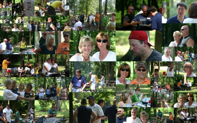 Collage of the June 12, 2010 gathering at Fort Hunt Park
