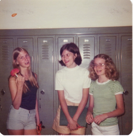 Jill Leffler, Denise Johnson and Jill Jones in 8th grade